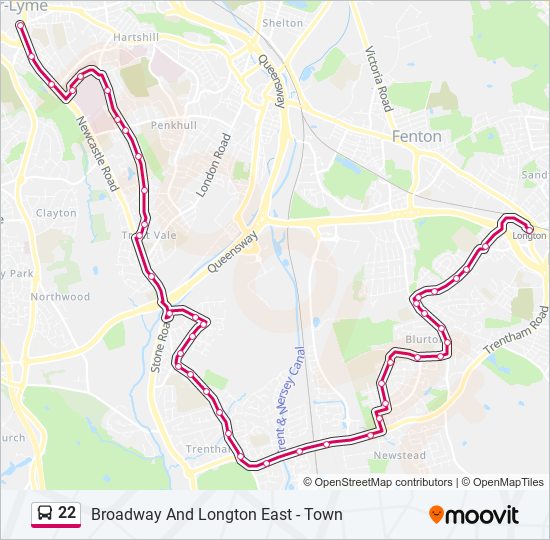 Bus 22 Route Map 22 Route: Schedules, Stops & Maps - Newcastle Town Centre (Updated)