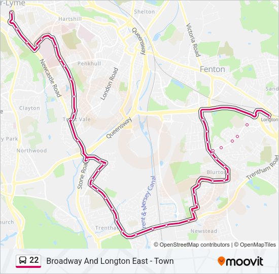 22 Bus Line Map