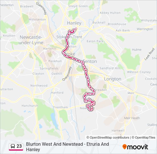 23 Bus Line Map