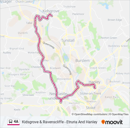 4A bus Line Map