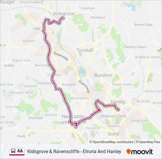 4A Bus Line Map