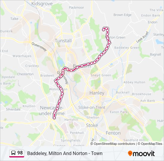 98 Bus Line Map