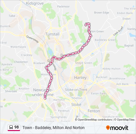 98 bus Line Map