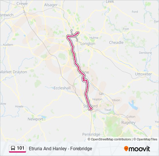 Bus 101 Route Map 101 Route: Schedules, Stops & Maps - Hanley (Updated)