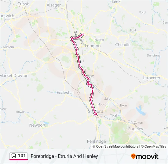 101 Bus Line Map