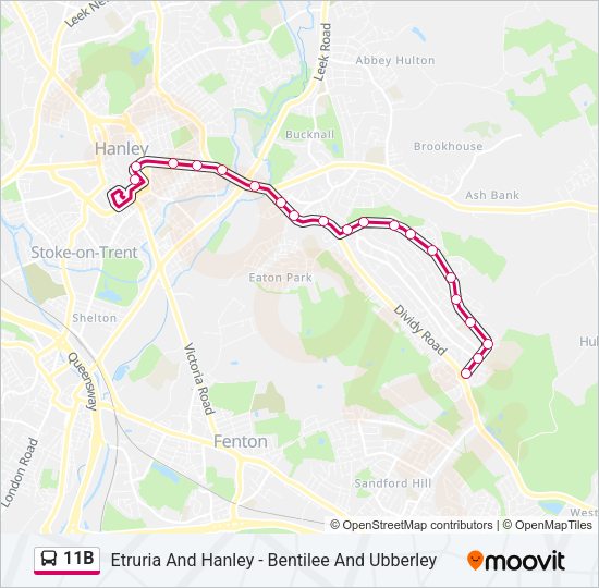 11B Bus Line Map