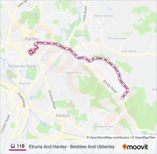 11B Bus Line Map