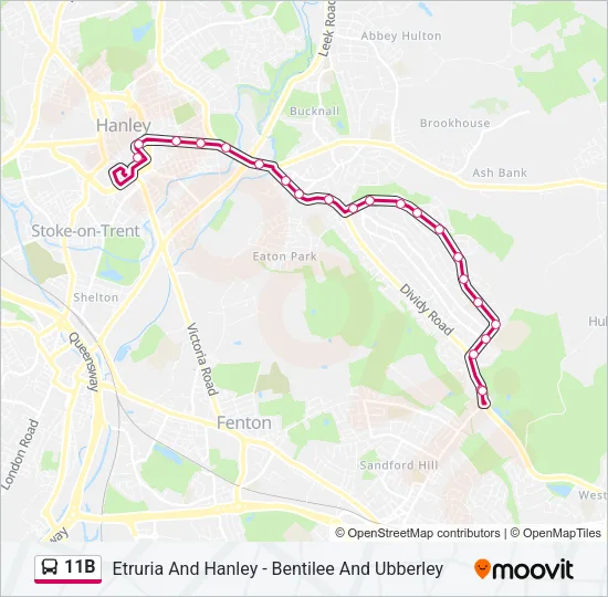 11B Bus Line Map