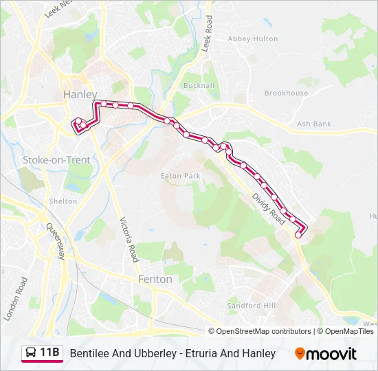 11B Bus Line Map