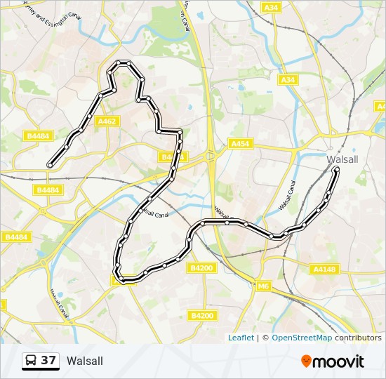 37 Route Schedules Stops Maps Walsall