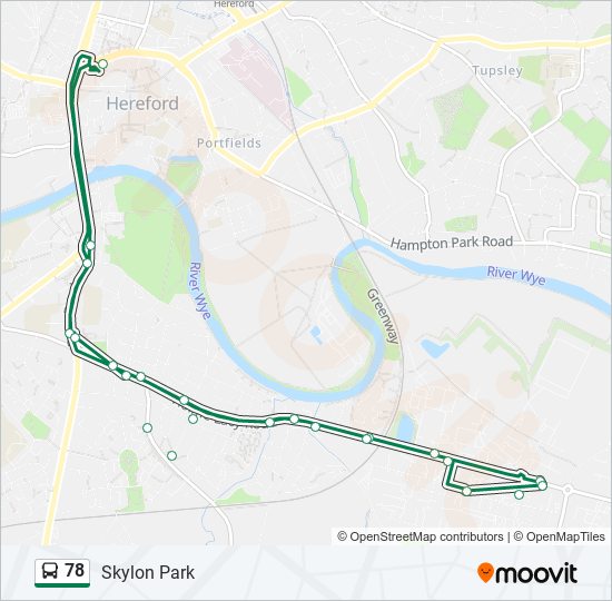 Bus 78 Route Map 78 Route: Schedules, Stops & Maps - Rotherwas (Updated)