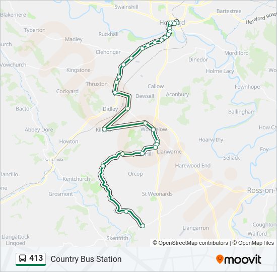413 Bus Line Map