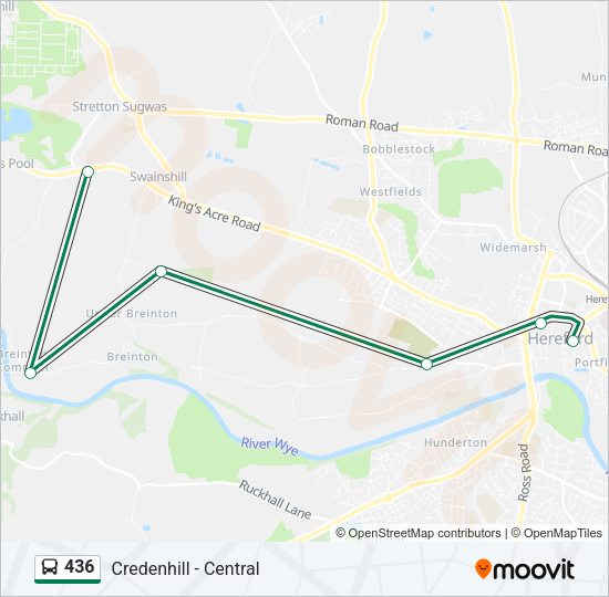 436 Bus Line Map