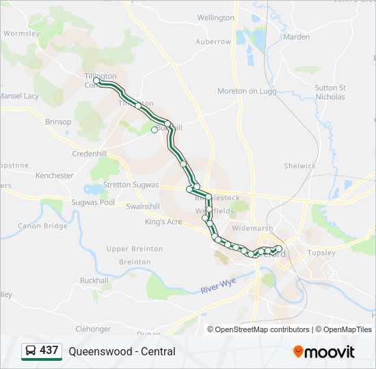 437 Bus Line Map