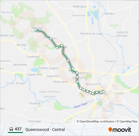 437 Bus Line Map