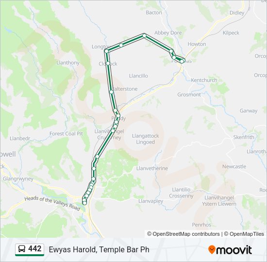 442 Bus Line Map