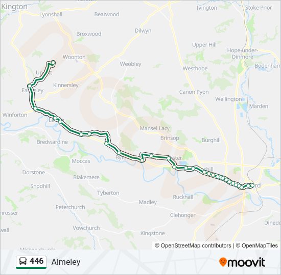 446 Bus Line Map