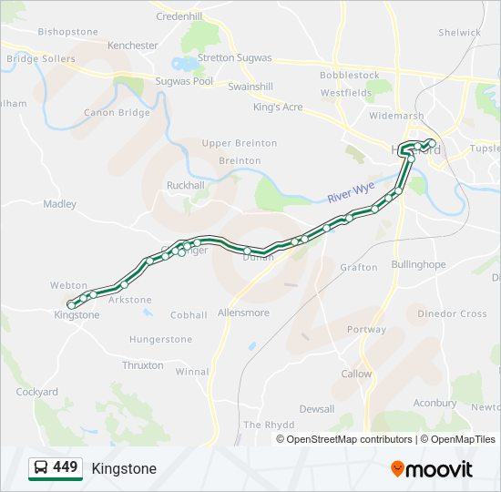 449 Bus Line Map