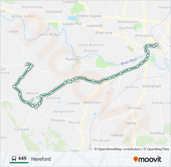 449 Bus Line Map