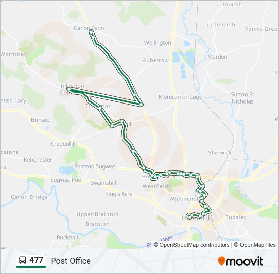 477 Bus Line Map