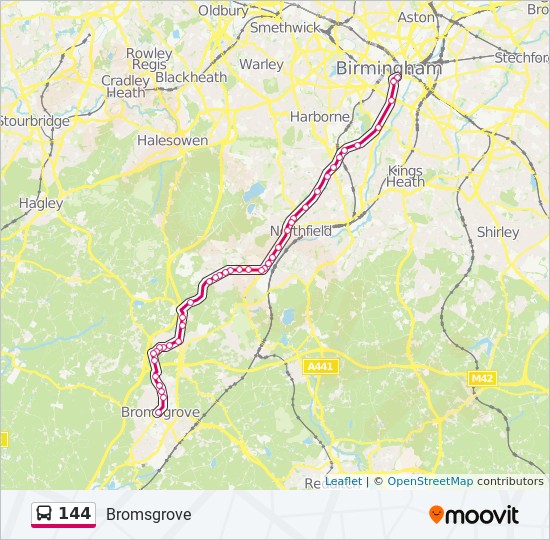 144 Route: Schedules, Stops & Maps - Bromsgrove