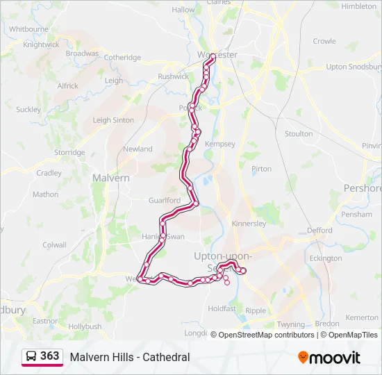 363 Bus Line Map