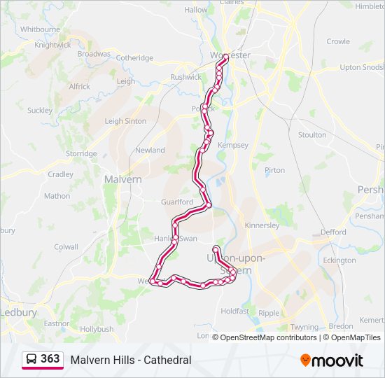 363 Bus Line Map