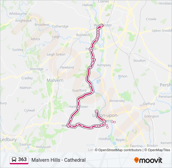 363 Bus Line Map