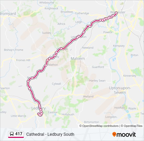 417 Bus Line Map
