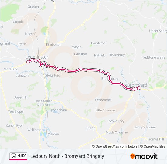 482 bus Line Map