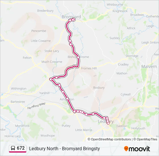 672 Bus Line Map