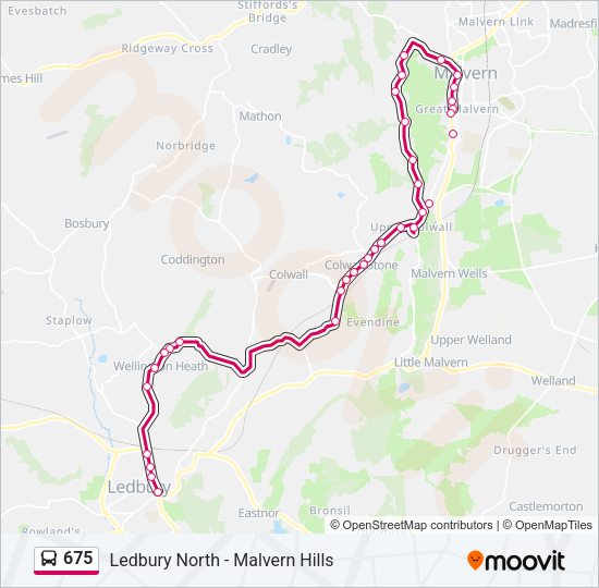 675 Bus Line Map