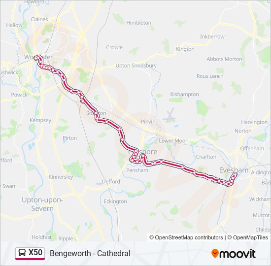 X50 bus Line Map