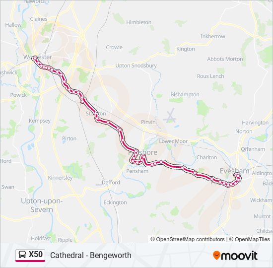 X50 bus Line Map