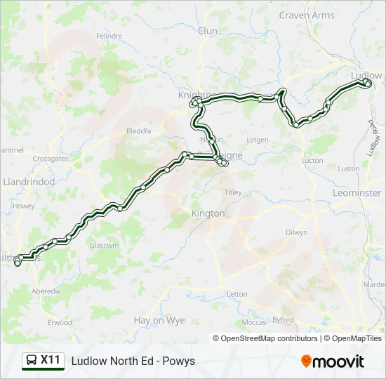 X11 Bus Line Map