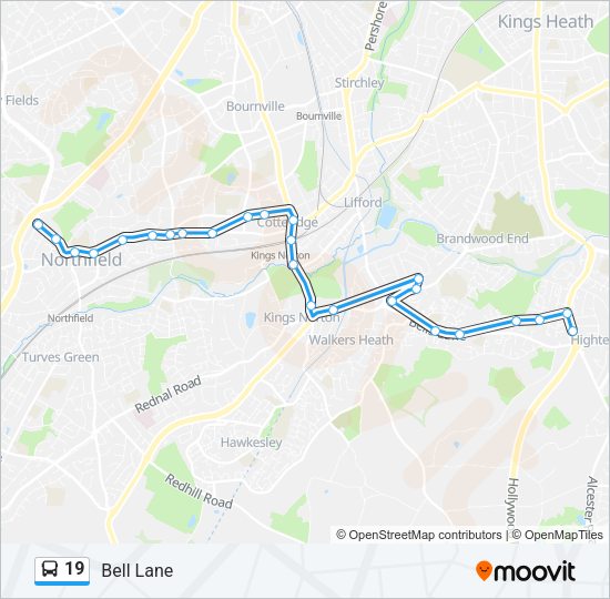 19 Bus Line Map