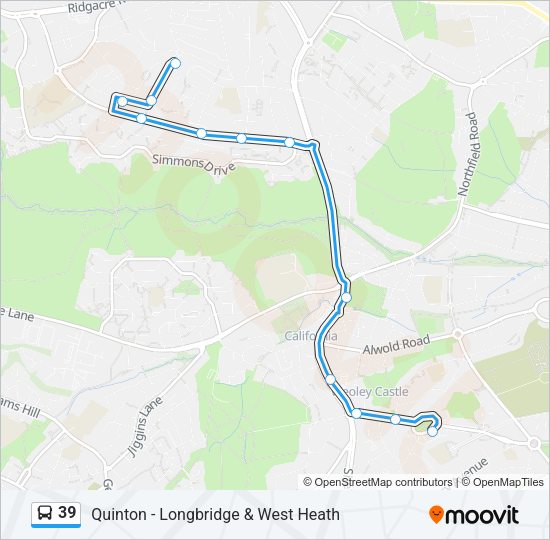 39 Bus Line Map