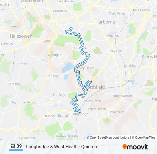 39 Bus Line Map