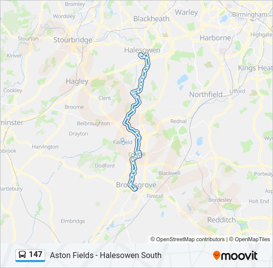 147 Bus Line Map