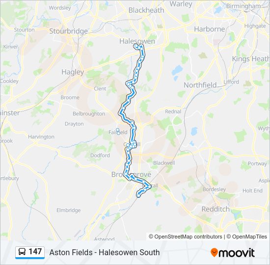 147 Bus Line Map