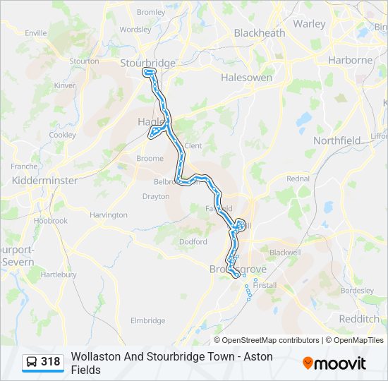 318 Bus Line Map