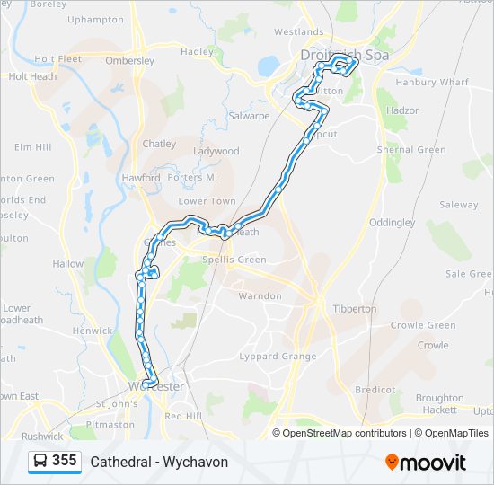 355 Bus Line Map