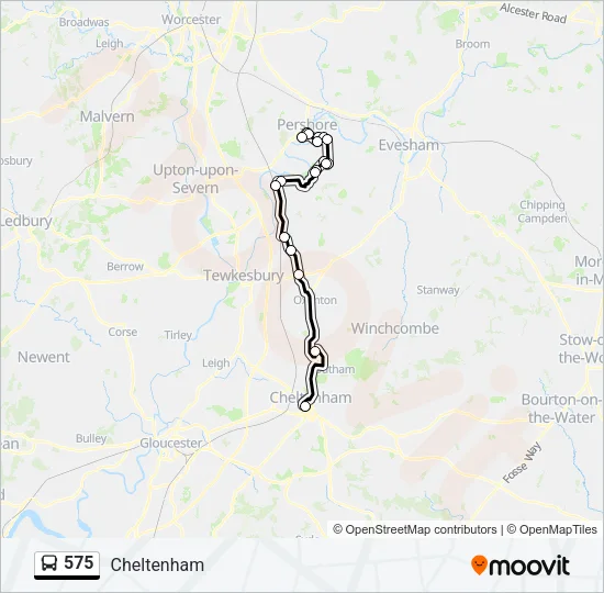 575 Bus Line Map