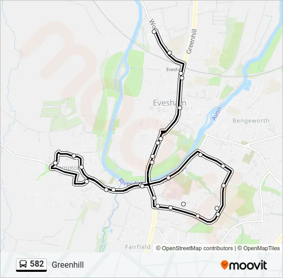 582 Bus Line Map