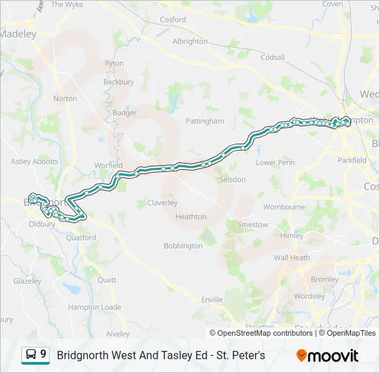 9 Bus Line Map