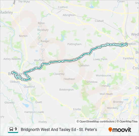 9 Bus Line Map