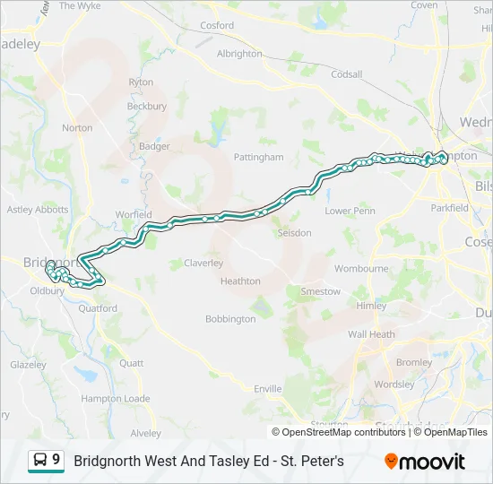 9 Bus Line Map