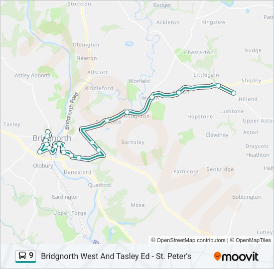 9 Bus Line Map