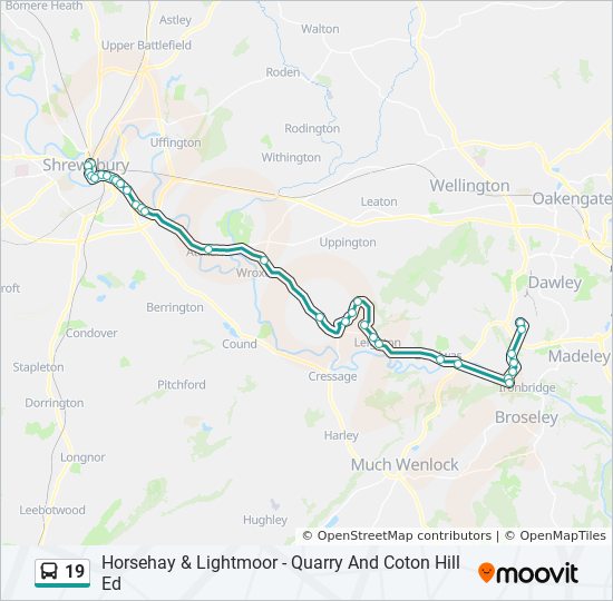 Bus Times And Routes Near Me 19 Route: Schedules, Stops & Maps - Horsehay (Updated)