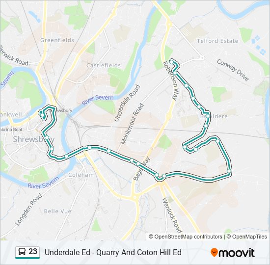 23 bus Line Map